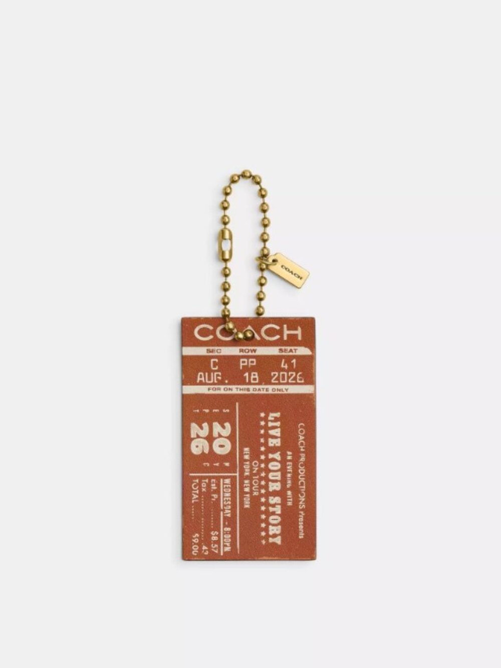Coach TICKET BROWN color brand new